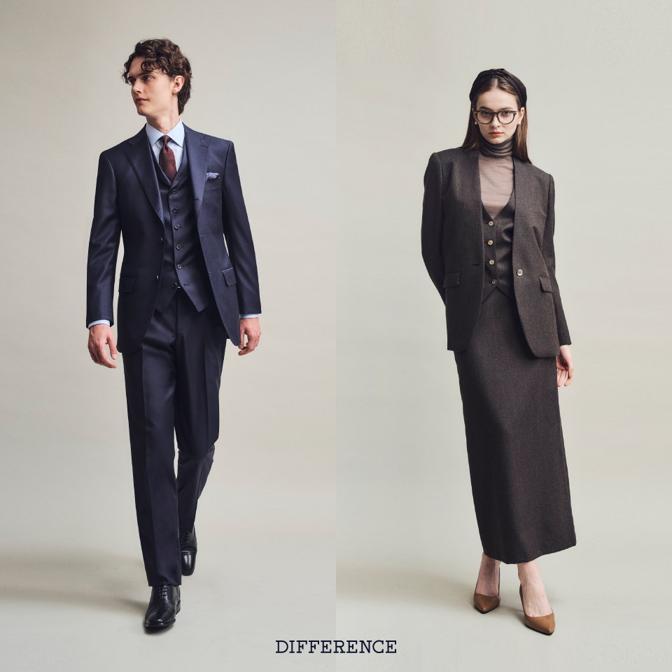 【最小サイズ】高級オーダーメイド　DIFFERENCE　スリーピーススーツ 最小サイズ】高級オーダーメイド DIFFERENCE スリーピーススーツ