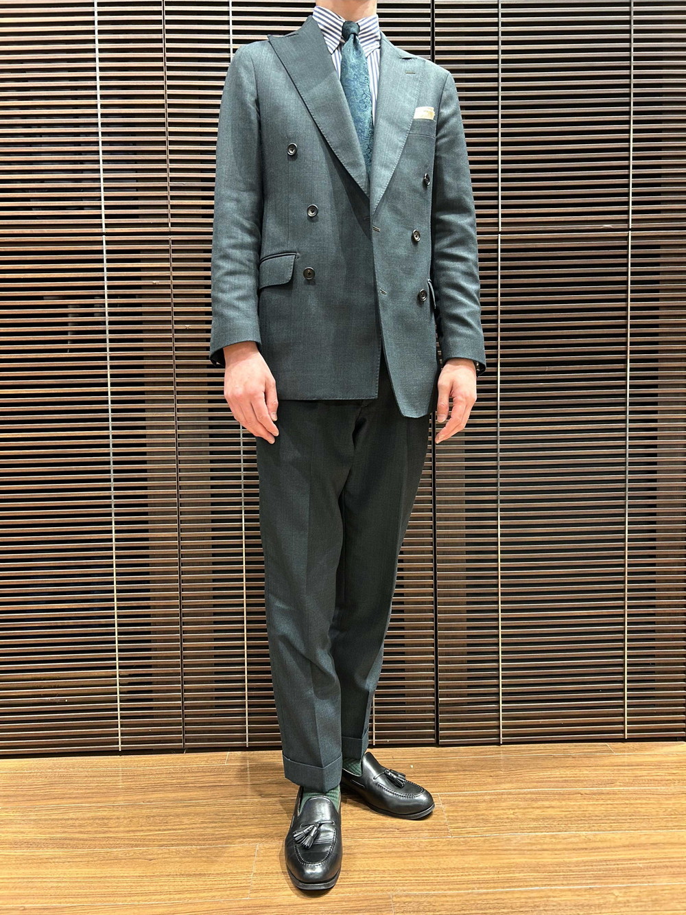 【美品】DIFFERENCE ディファレンス スーツ上下 グレンチェック トラッドなチェックを都会的な着こなしで | オーダースーツ