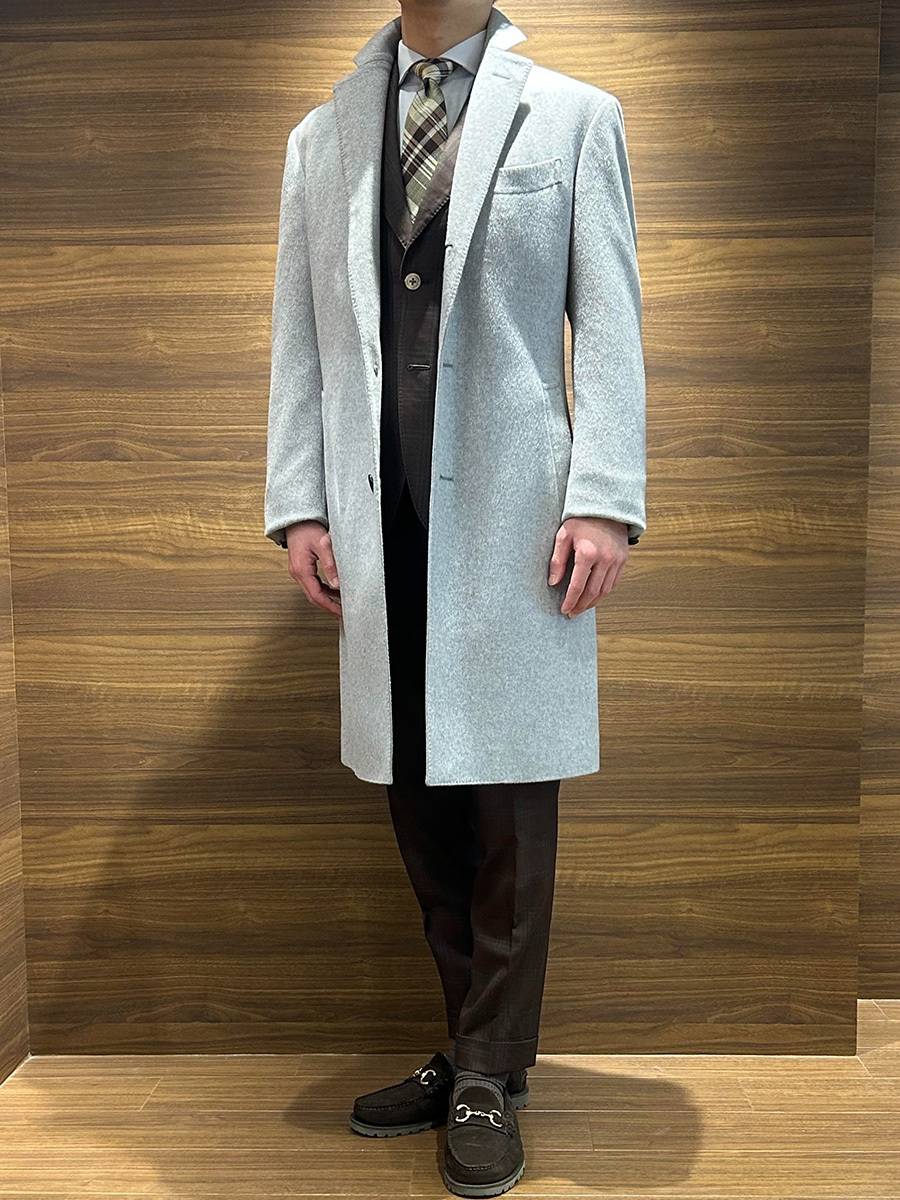 グレー チェスターコート ビジネススタイルを格上げする、上品なチェスターコート | オーダー
