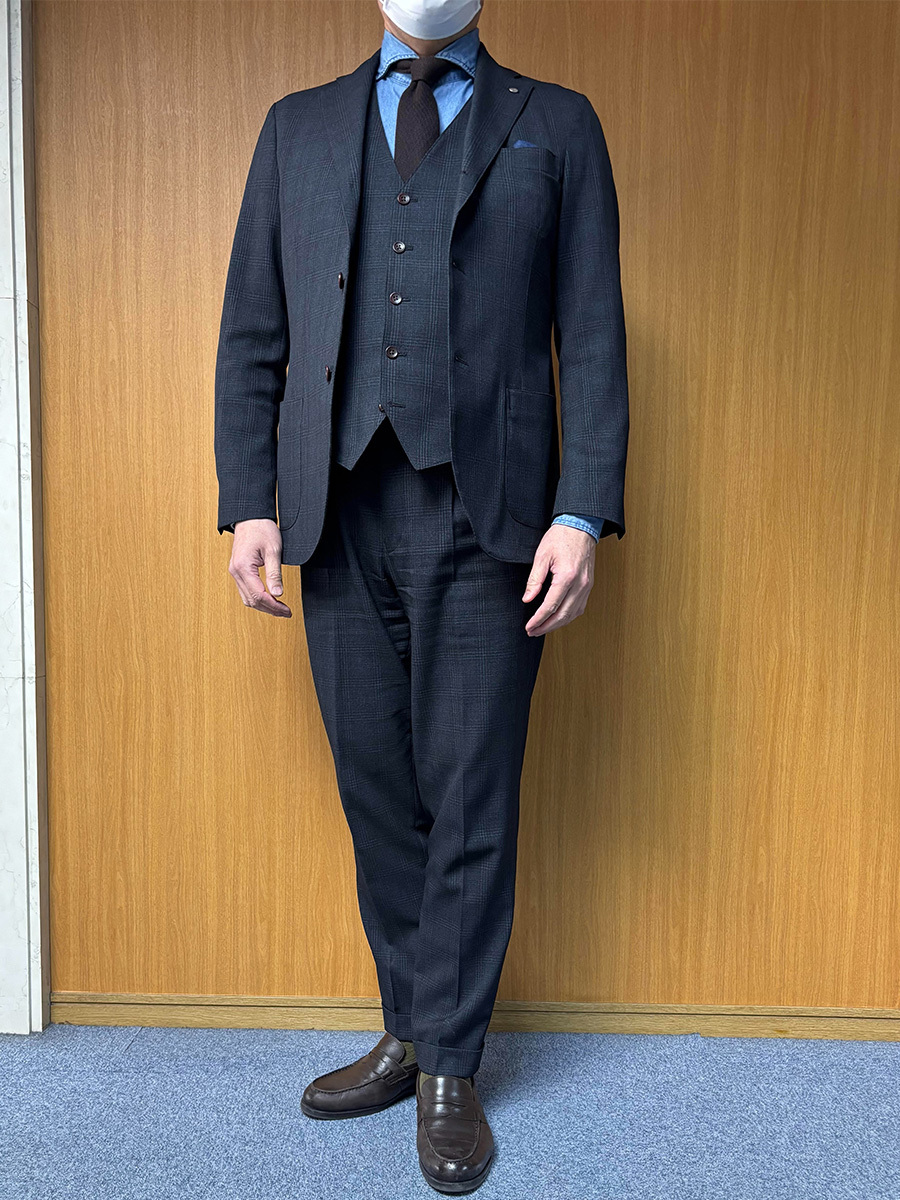 ダブルブレストの柔らかクラシックコーデ | オーダースーツブランド